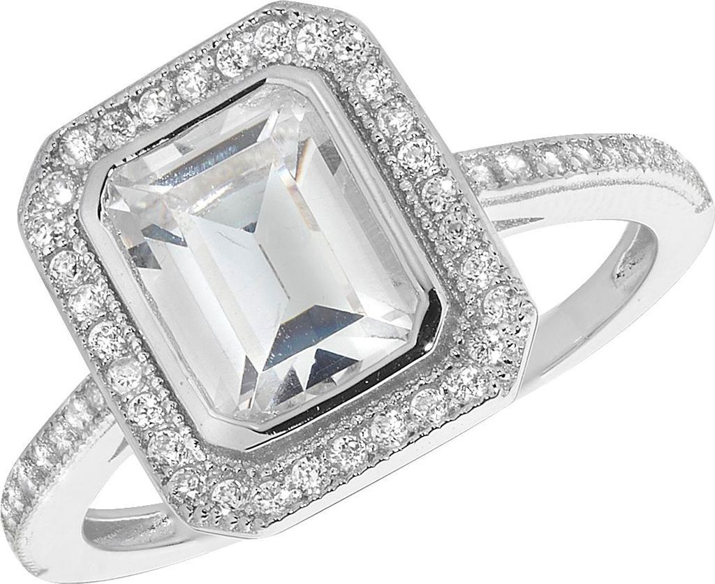 Eleganter 925 Sterling Silber Solitär Verlobung Damen - Ring mit Zirkonia, 55 (17.5); TRS22329RSO