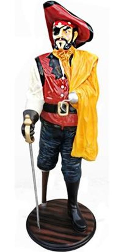 Pirat Figur Statue Design Skulptur Dekoration Karibik Piraten Garten Deko 185cm