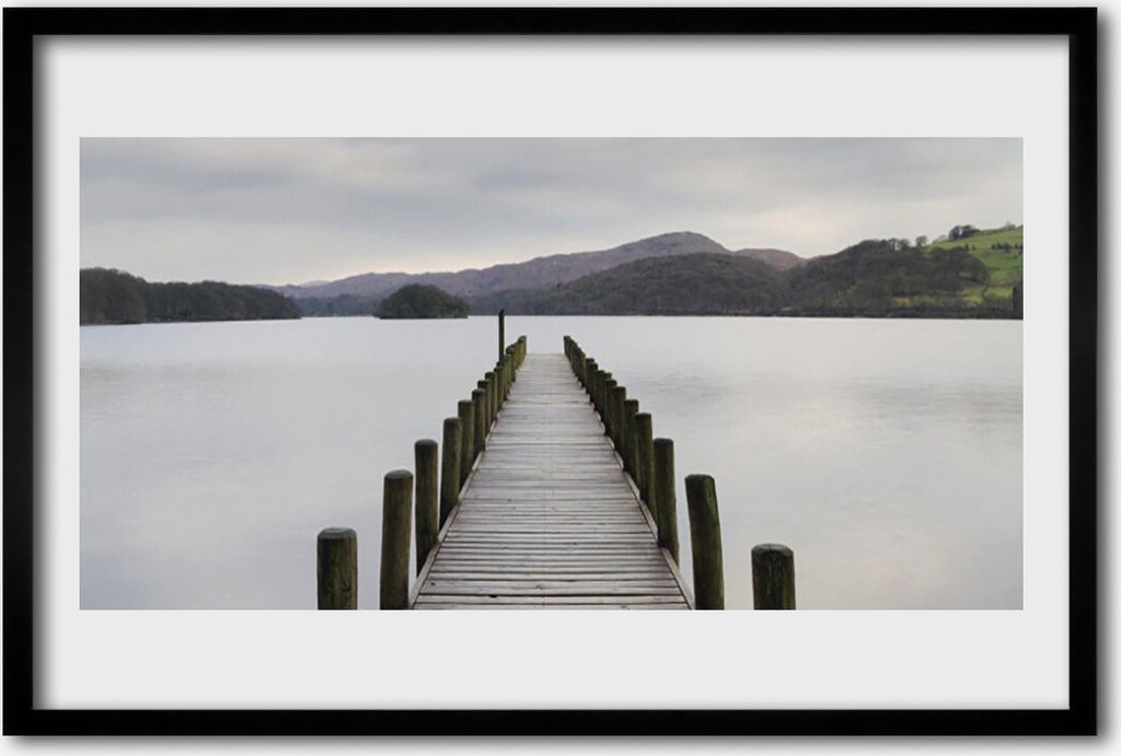 Bild 60x40 MDF-Rahmen Wandkunst Sea Bridge Architektur Produktbild 