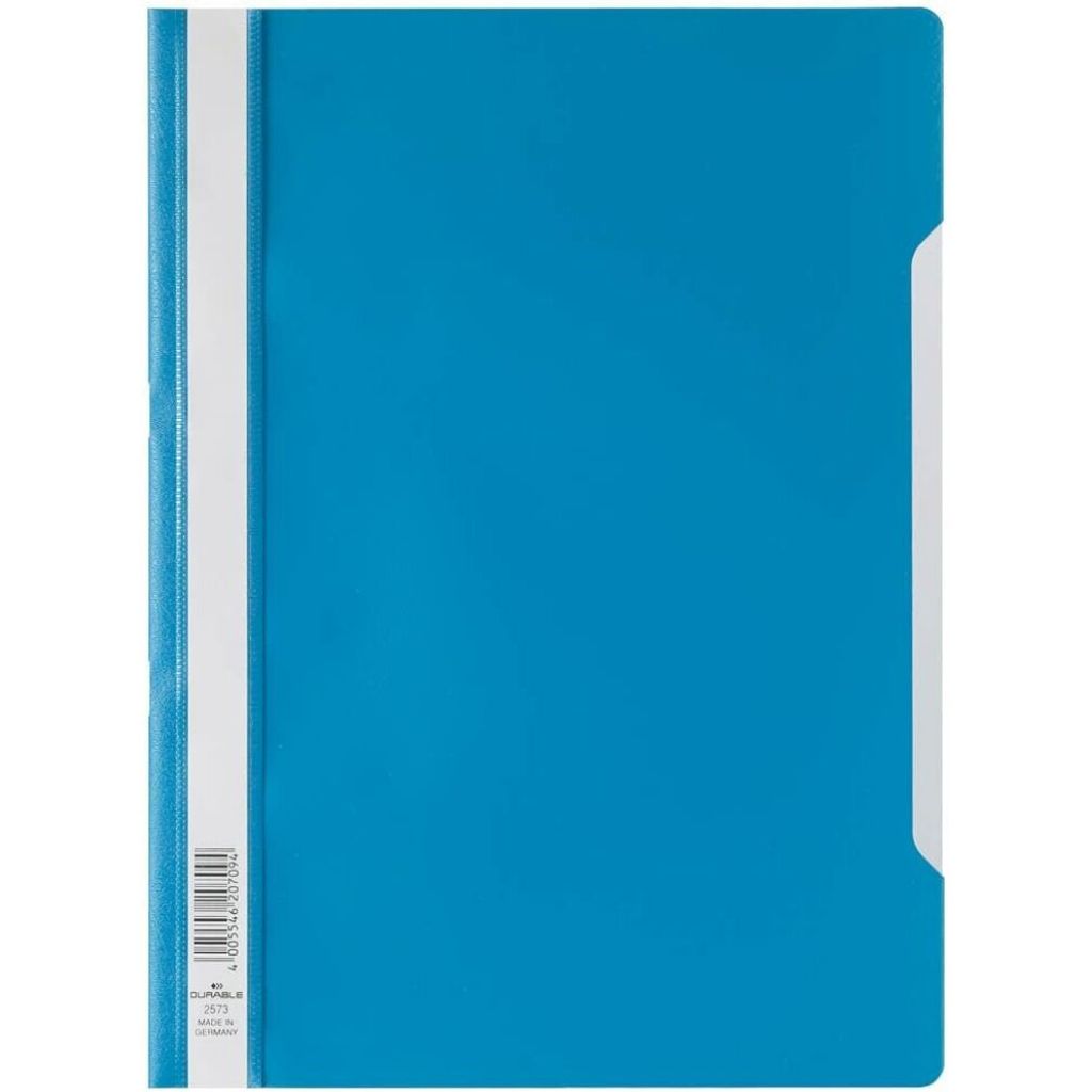 10 DURABLE Schnellhefter Kunststoff hellblau DIN A4