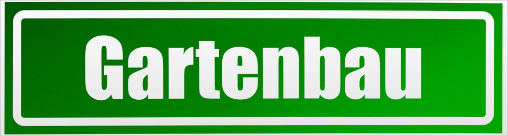 Kiwistar Gartenbau invertiert Magnetschild Schild magnetisch - 30cm Grün - reflektierend - Magnetfolie für Auto PKW Kfz