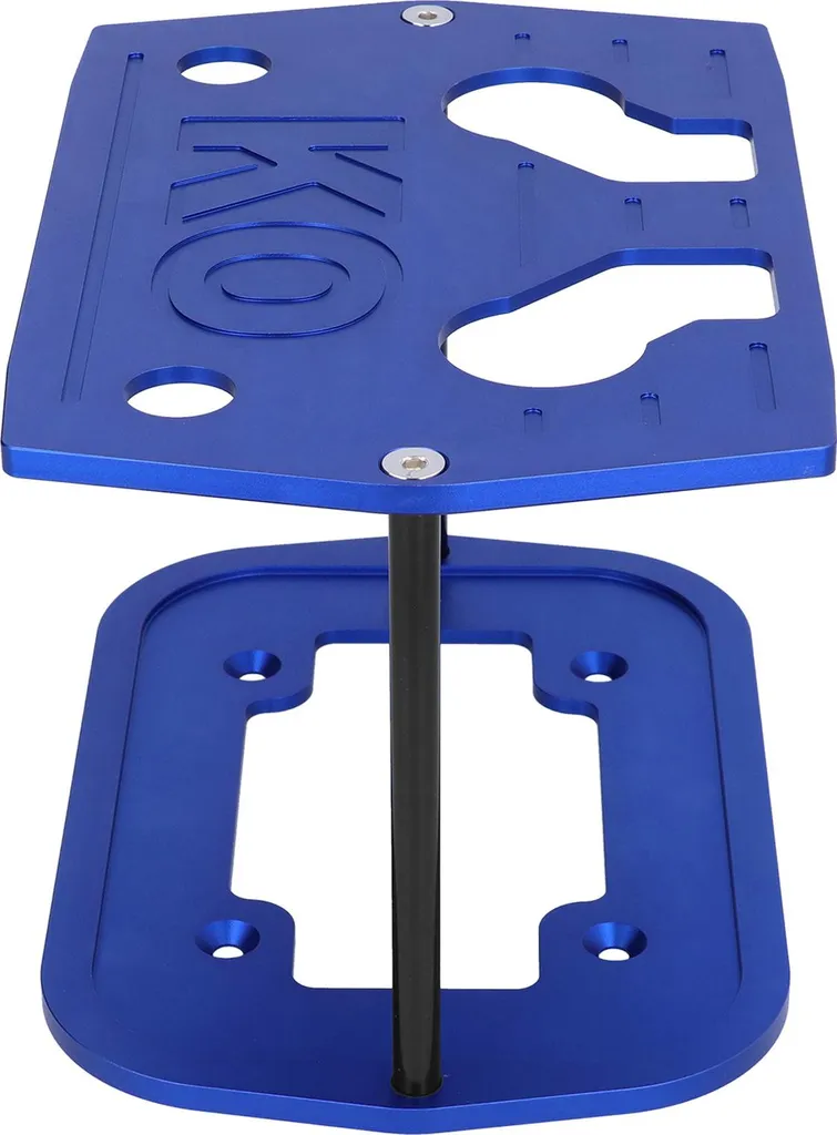 Support de maintien batterie bleu pour Optima 34/78 en aluminium CNC