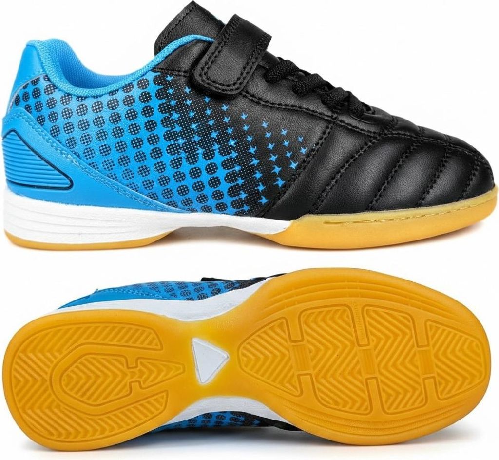 Hallenschuhe für Jungen, Kinderfußballschuhe in Schwarz Tori Gr.37