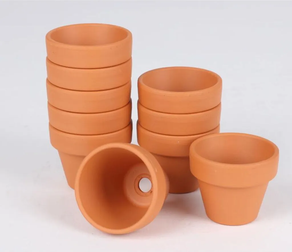 24 Mini Pots de Fleurs + 10 Cache-pots - Solution gain de place pour herbiers