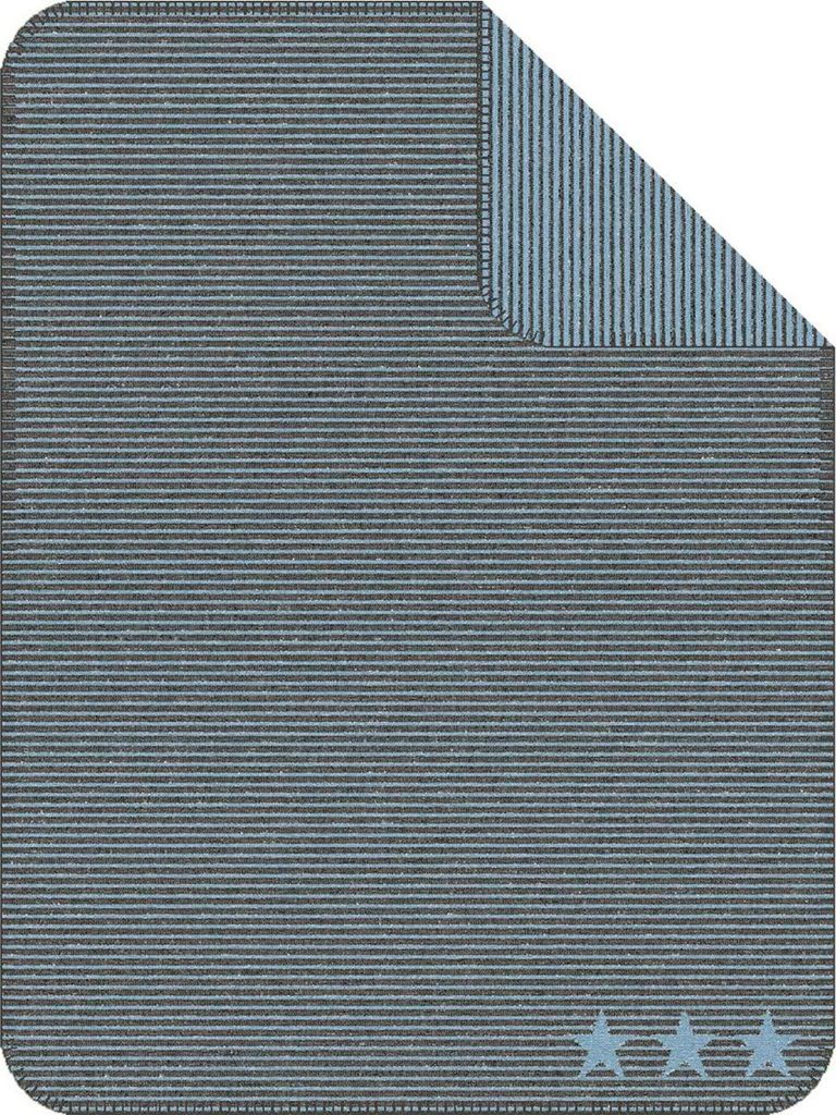 IBENA Jacquard Decke Streifen blau/Kuschelkind