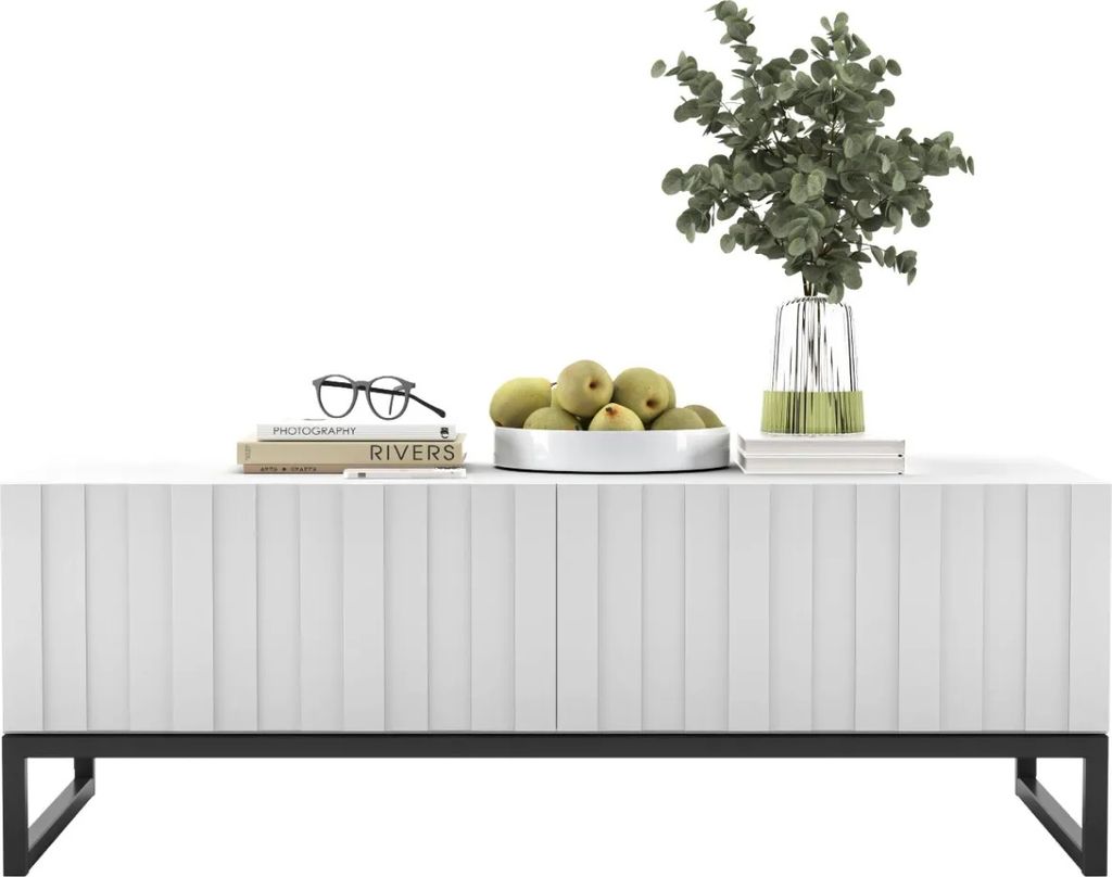 Stolik kawowy TAL 3D 110x54cm biały mat Zdjęcie produktu 
