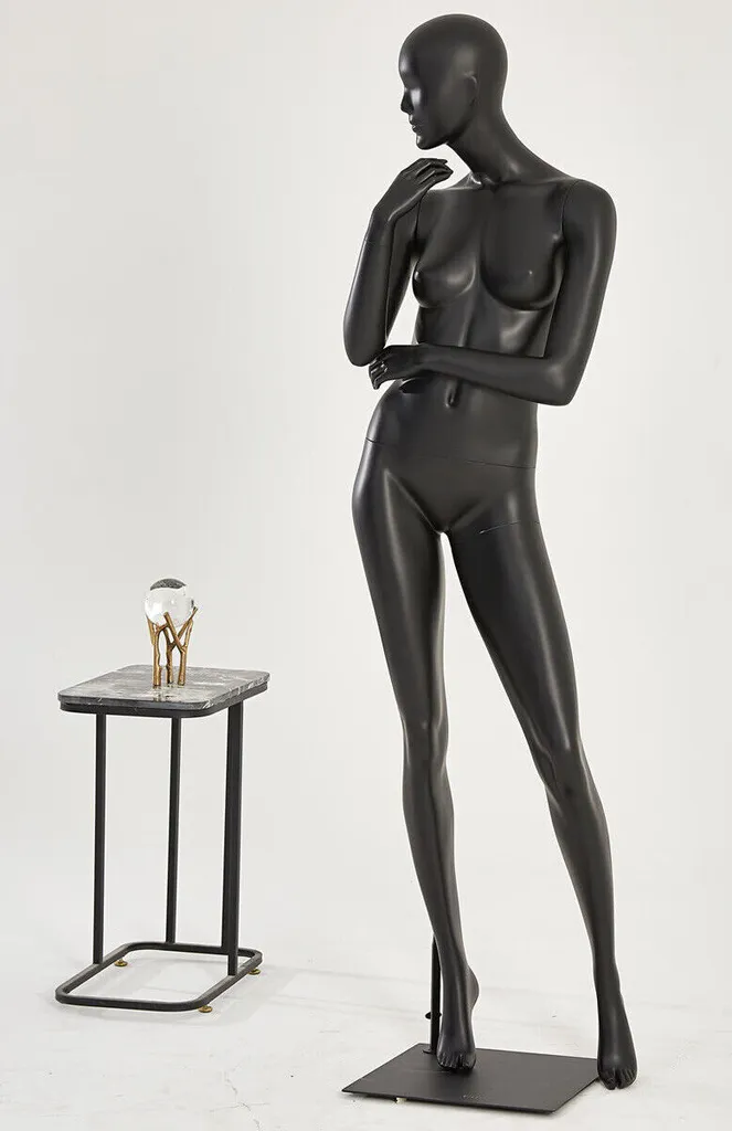 Mannequin Femme F22-8 Noir Mat Eurotondisplay - Chic et Élégant Moulé
