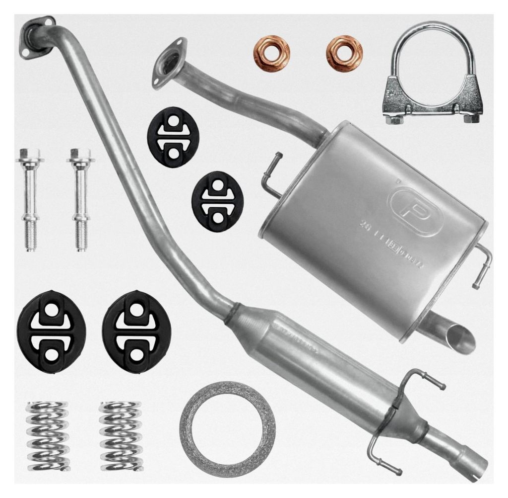 Auspuff Mitteltopf und Endtopf für Toyota Corolla 9 IX E12 1.4 1.6 Fließheck 2001-02.2007