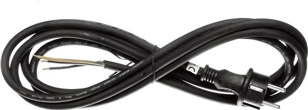 Câble de raccordement 3m pour meuble avec prise plate 3G1.5 blanc