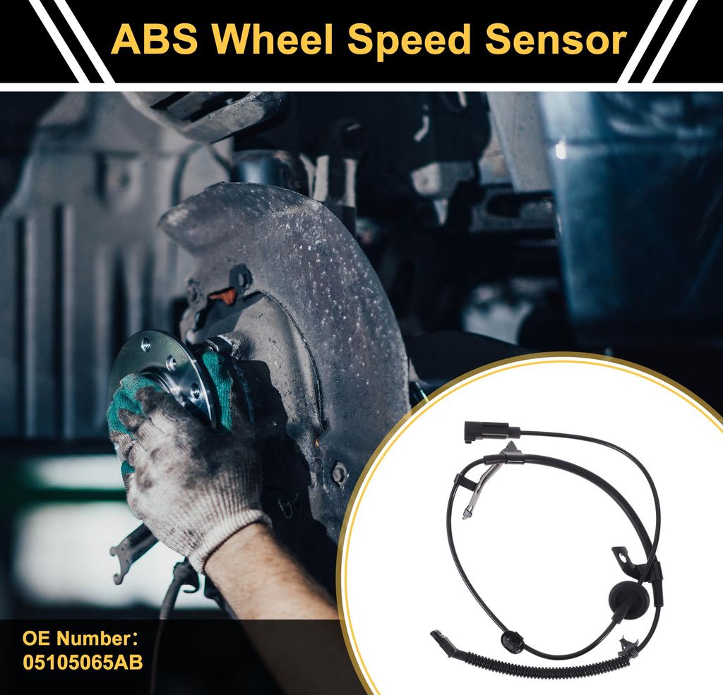 ABS Raddrehzahl Sensor ABS Sensor Antiblockier Bremssystem Sensor Nr.05105065AB für Dodg Caliber 2007-2017 1Stk Hinten Links