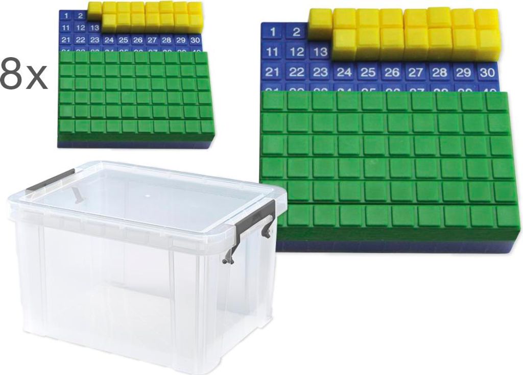 TimeTEX Klassensatz Hunderter-Steckplatte, 8-tlg., in Box Produktbild 