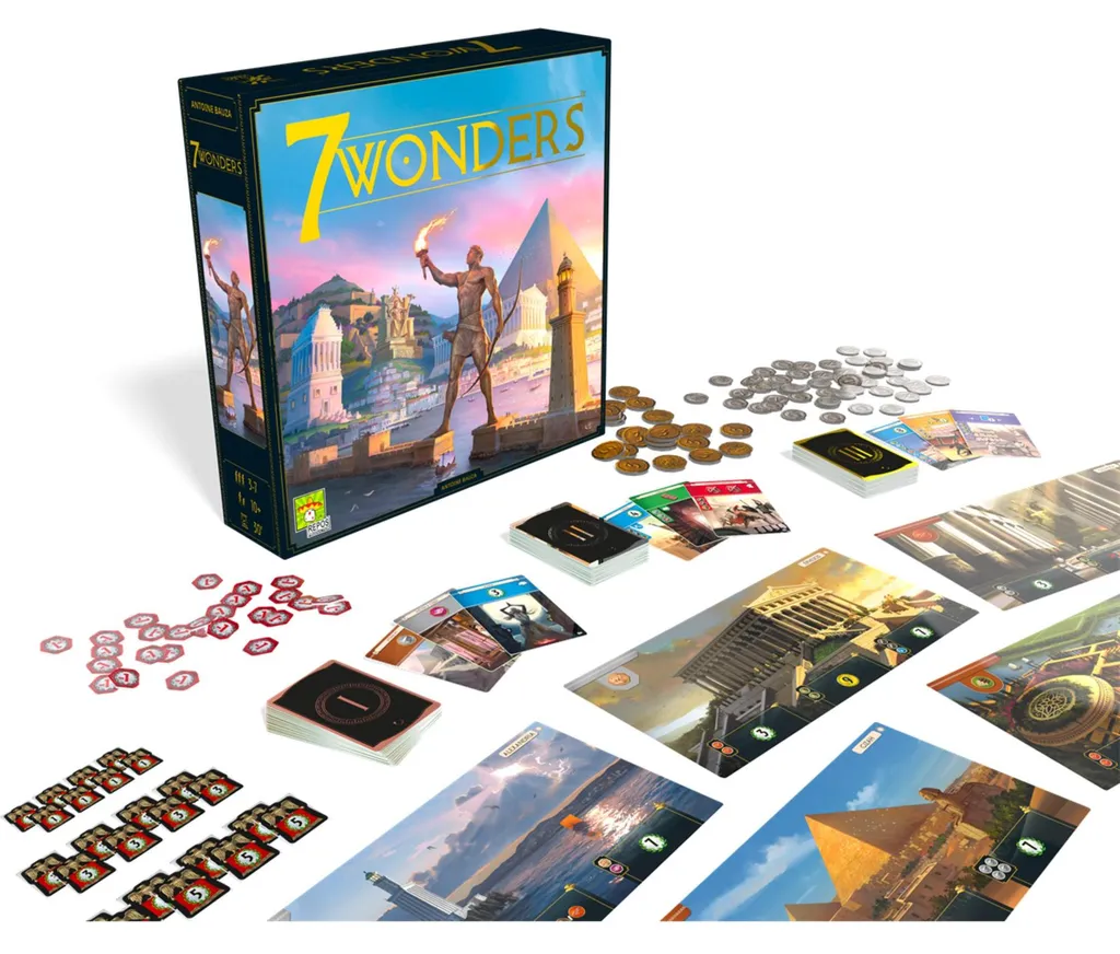 7 Merveilles le Jeu de Plateau Idéal pour Jouer de 3 à 7 Joueurs