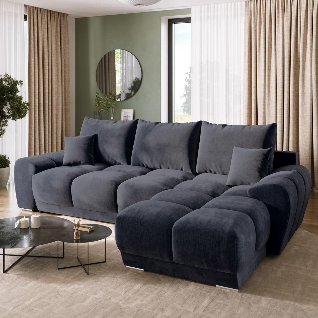 BroMARKT Ecksofa NUBES Schlaffunktion Bettkasten L-Form Produktbild 