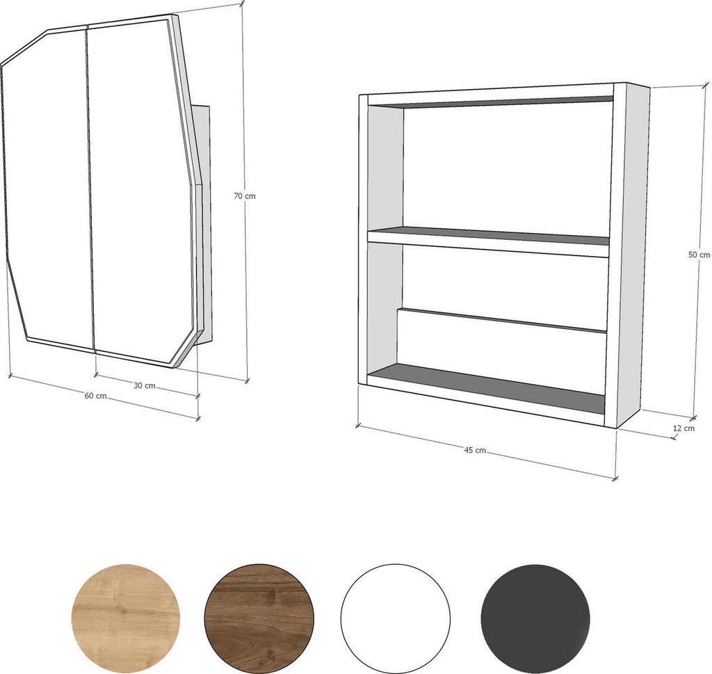 Skye Decor, Quartz Cabinet - Black, Badezimmerschrank, Produktbild 5