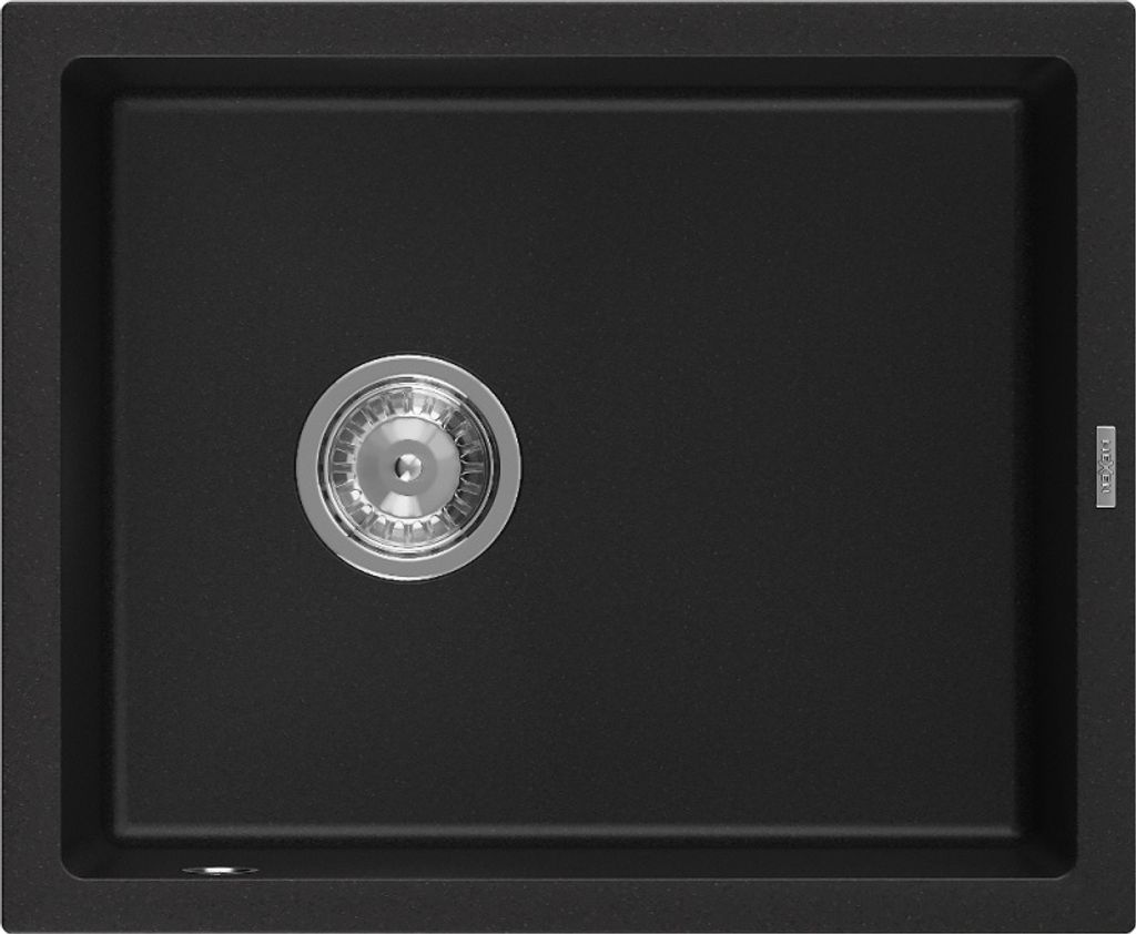 Mexen Pedro 1-miskový granitový dřez 560 x 460 mm, Černá - Obrázek produktu 