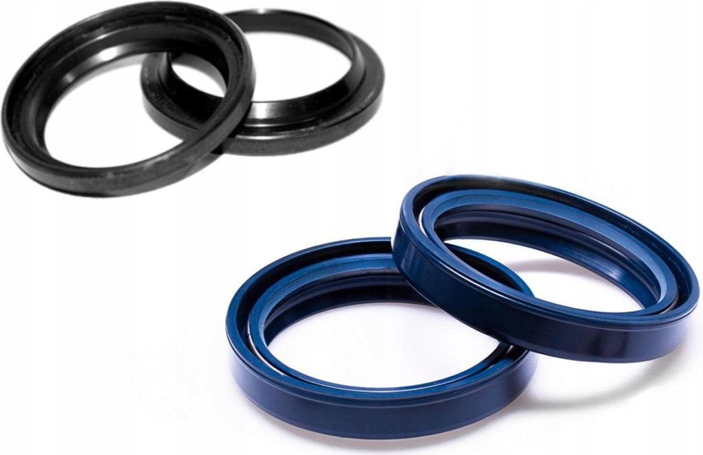 BonyFISH | Set mit 2 Öldichtmittel und 2 Staubschutzkappe - NBR-Kautschuk - 43x55x10,5 mm - Dreilipige Konstruktion