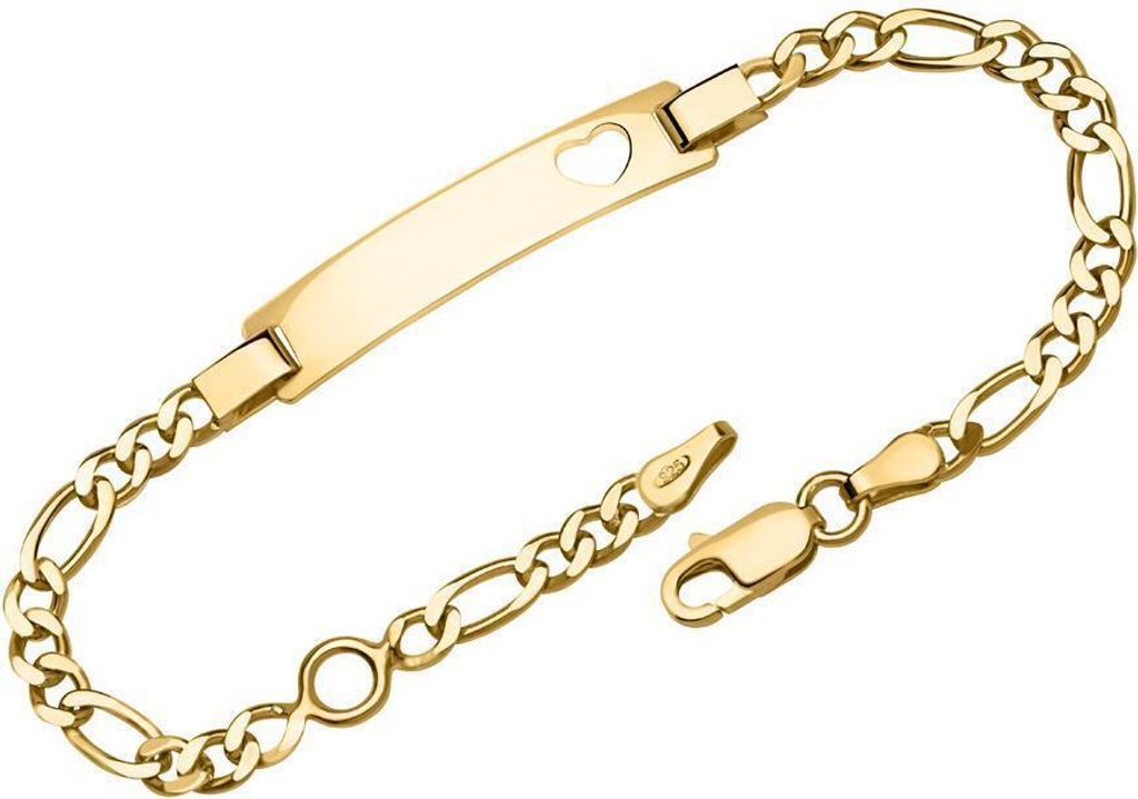 Figaro Armband Silber vergoldet Länge wählbar (16-19cm) ID0035-H-G