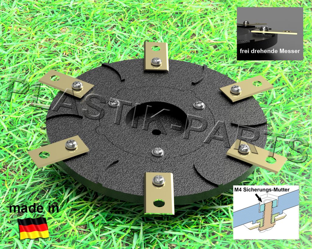 Messerscheibe 6 Klingen Messerteller für Blumfeldt Garden Hero ohne Messer