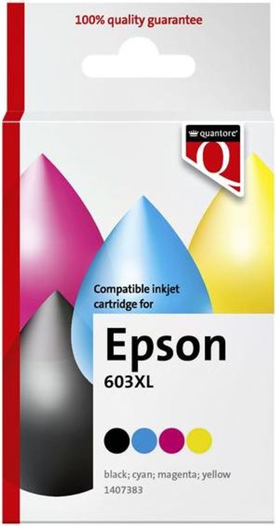 Quantore - Tintenpatronen-Alternative für 603XL Schwarz + 3 Farben | 12 Stück