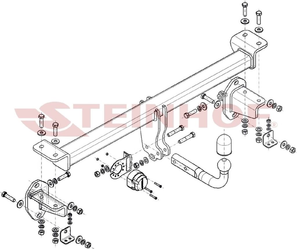 Z547151 Anhängerkupplung passend für MERCEDES GLC 06/2015-2022 starr
