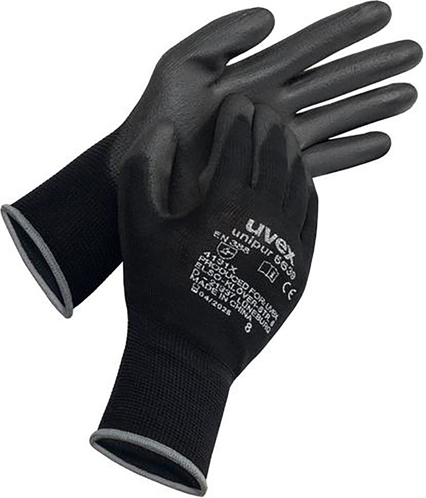 uvex Schutzhandschuh unipur 6639 schwarz Gr. 10