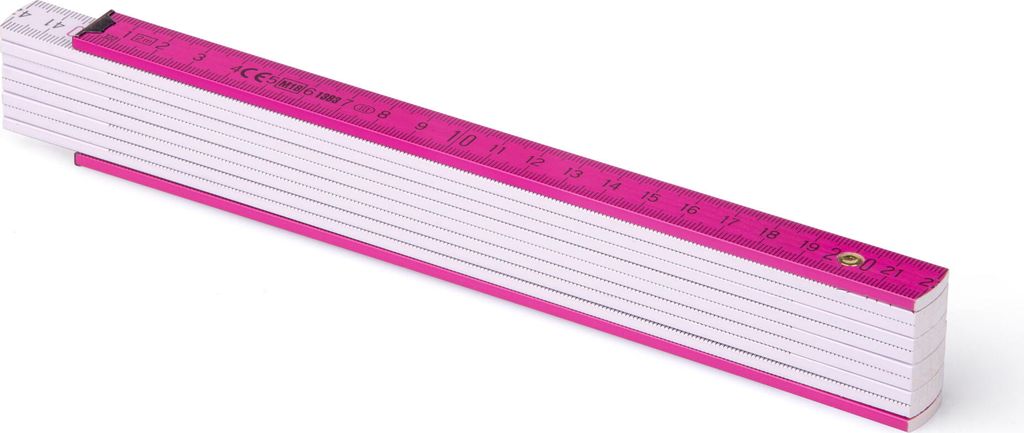 Metrie, Block-52 Zollstock, rosa-weiß, 2 m Produktbild 