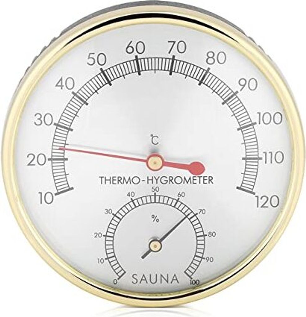 Garosa 2 in 1 Sauna Hyghermograph Thermometer Hygrometer Digital Innenfeuchtigkeitsmonitor Messehäuser Büros Home Office Workshop Gewächshaus