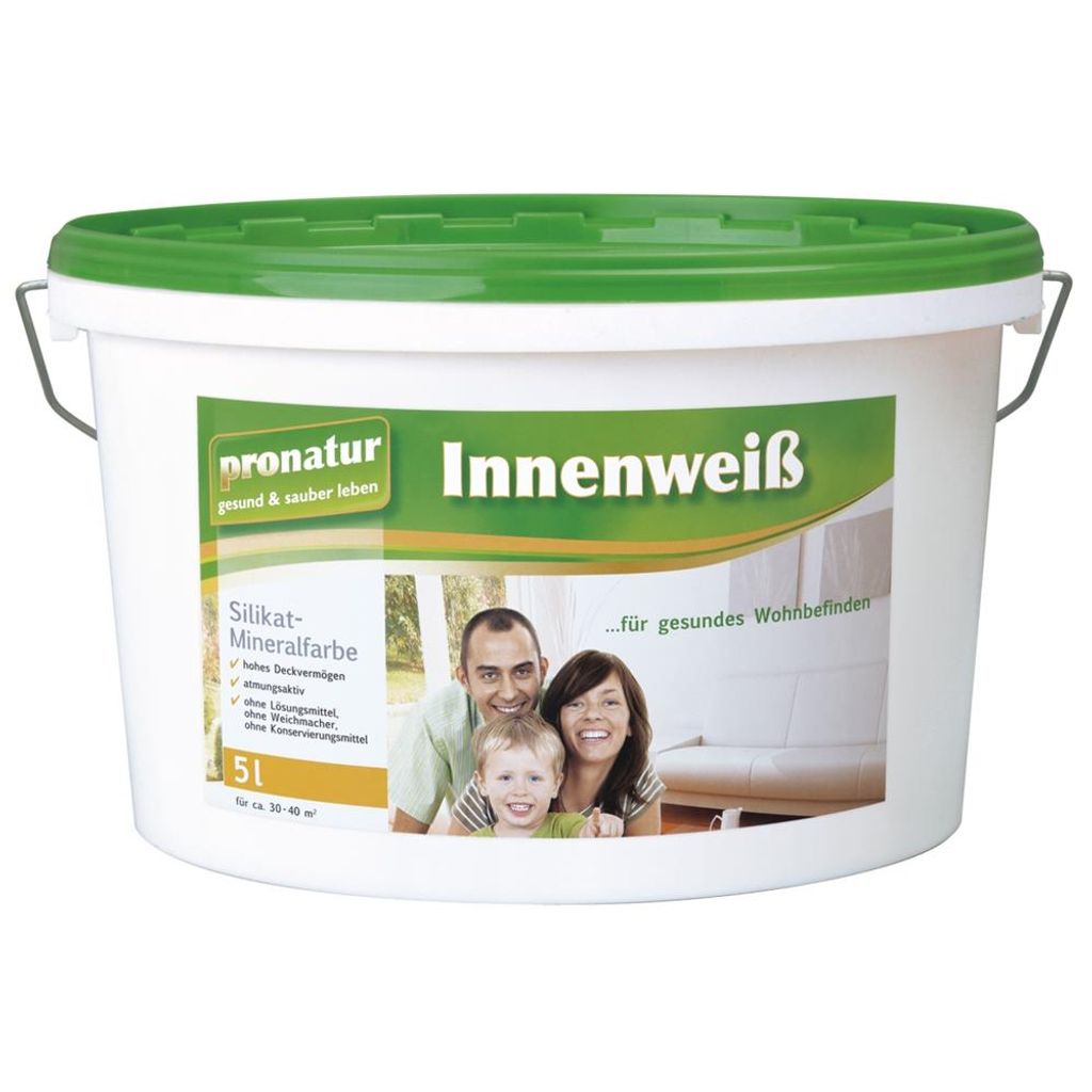 Pronatur Mineralfarbe Innenweiß 5 L weiß Produktbild 