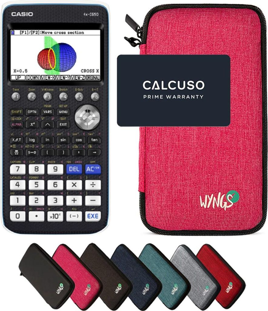 Casio fx-CG50 inkl. WYNGS Schutztasche Pink - Grafikrechner - Basic Set
