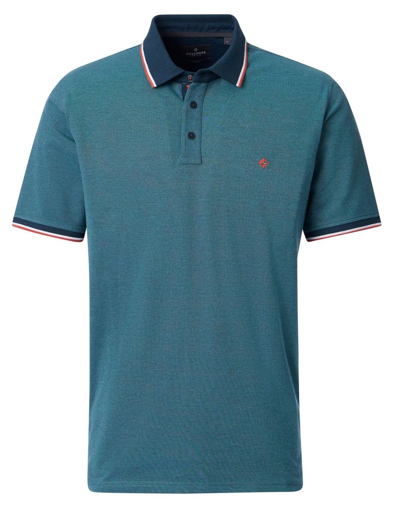 CASAMODA - Herren Polo-Shirt (126320101), Größe:M, Farbe:Türkis (390)