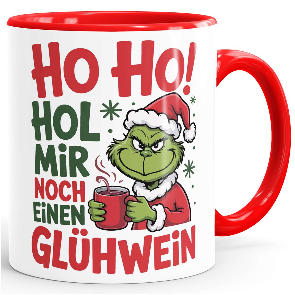 Tasse Weihnachten Ho Ho Hol mir Glühwein Liebhaber Weihnachtsmarkt Geschenkidee Büro Kollegen MoonWorks