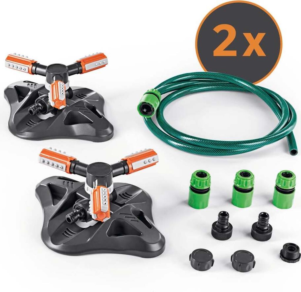 EASYmaxx 360°-Gartensprinkler - 2er-Set