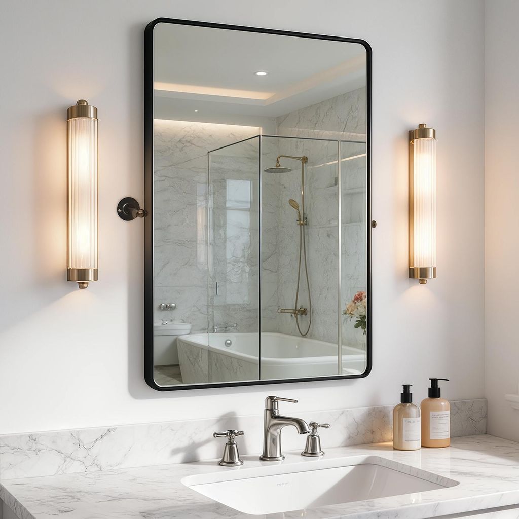 Vrygle specchio bagno inclinabile 67x80 cm Immagine del prodotto 
