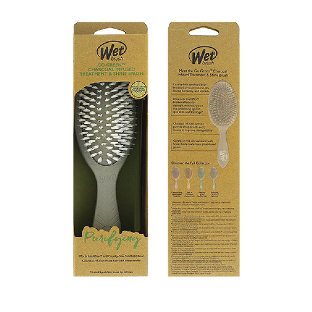 Wet Brush - Go Green Treatment & Shine Brush Charcoal