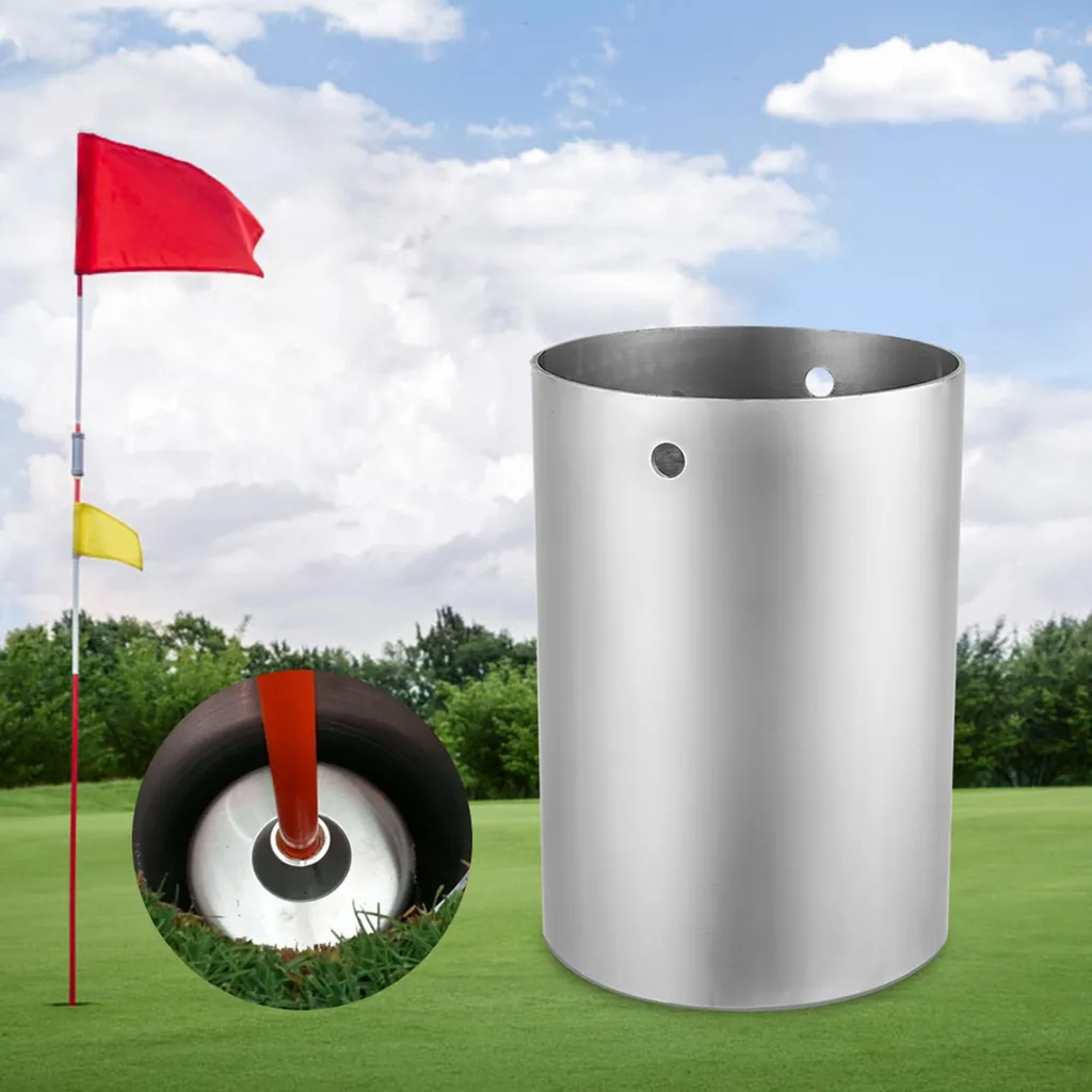 Drapeau de golf avec coupe et support en acier inoxydable pour jardin