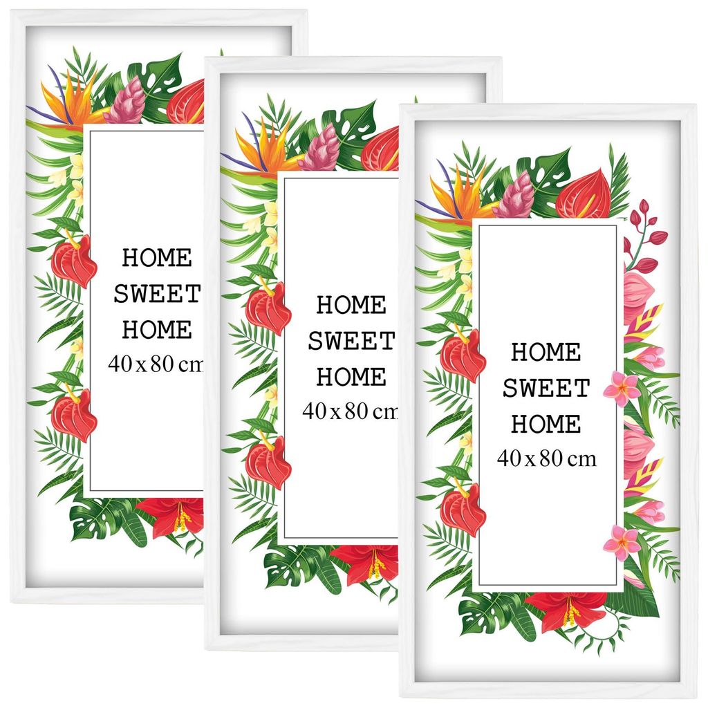 MG Design Set aus 3 Weiß Bilderrahmen 30 x 60 cm - Aus Produktbild 