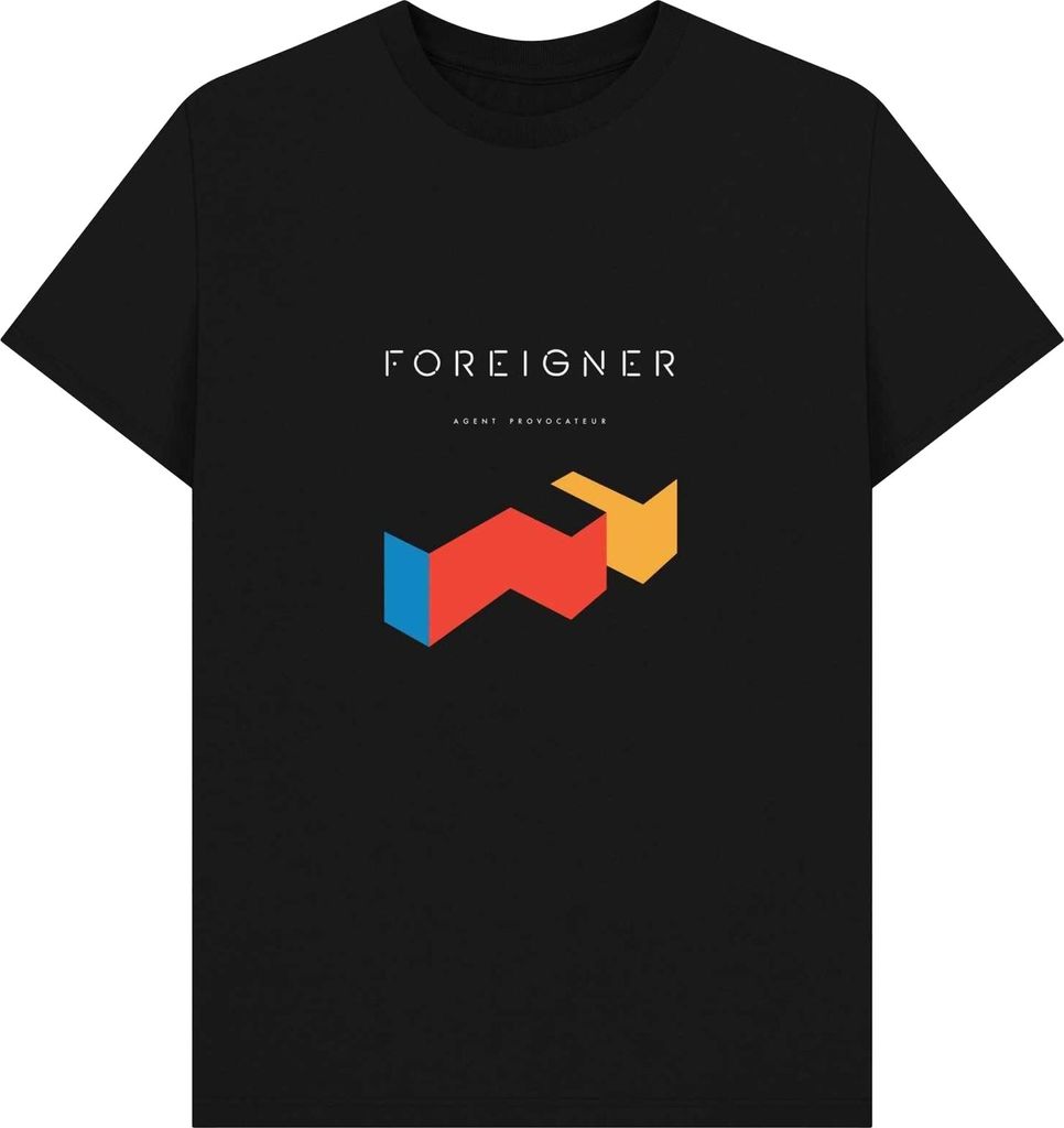 Foreigner - "Agent Provocateur" T-Shirt für Herren/Damen Uni PN1747 (S) (Schwarz)