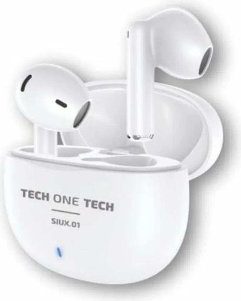 Tech One Tech TEC1401 Auricolari Wireless TWS Bluetooth 5.3 Bianco