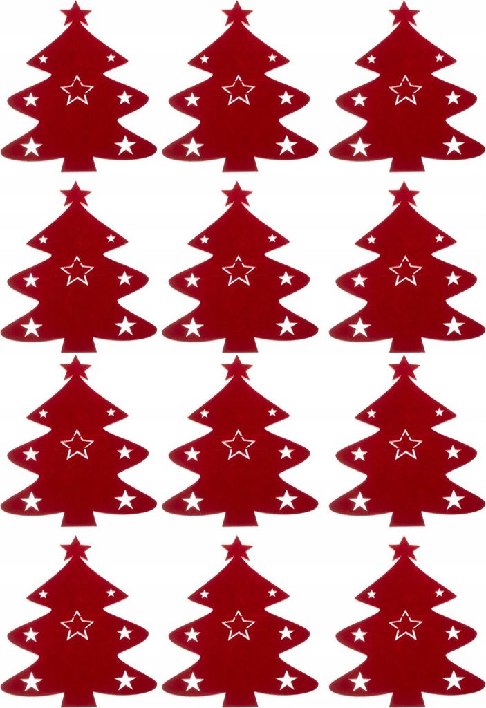 Mallette à couverts - Sapins de Noël, 12 pcs. Ruhy 22304 Image du produit 