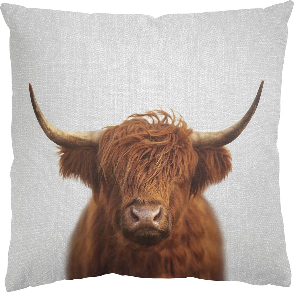 Dekokissen Tiere draußen / Outdoor Zierkissen waschbar Design schwarz weiss Motiv Sofakissen ohne Füllung