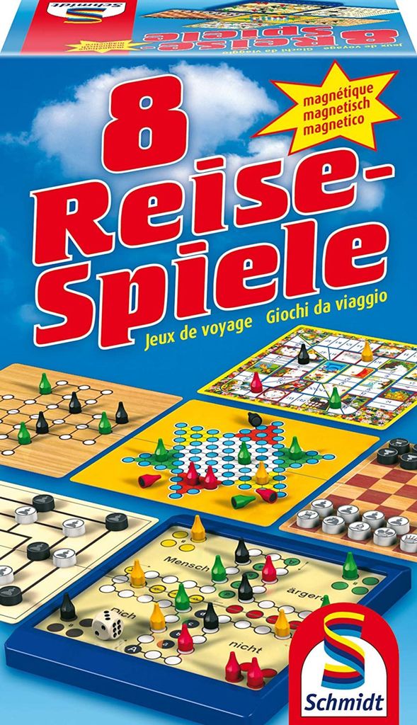 Schmidt Spiele 8 Reise-Spiele, magnetisch