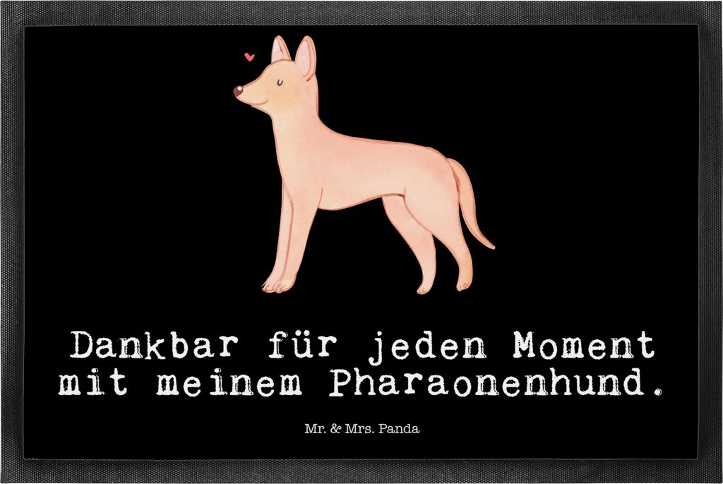 Mr. & Mrs. Panda Fussmatte Pharaonenhund Moment 50 x 75 cm - Schwarz - Geschenk, Kelb Tal-Fenek, Fußabstreifer, Schmutzmatte, fußmatte, Pharaoh H...