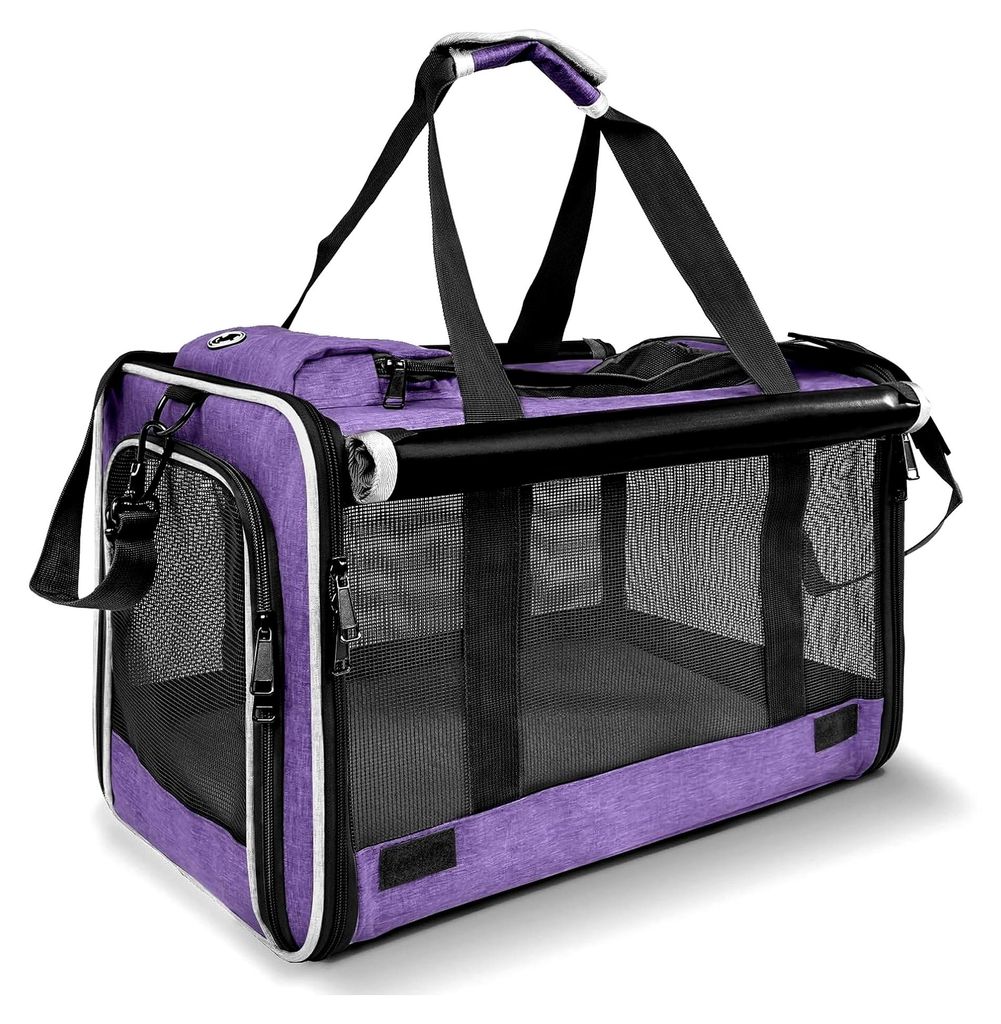 Tragetasche für Yorkie-Hunde-Reisehütte, belüftet, weiche Haustier-Tragetasche, kleine Hundebox für Teetasse, Pudel, 5,4 kg, großer Transportk...