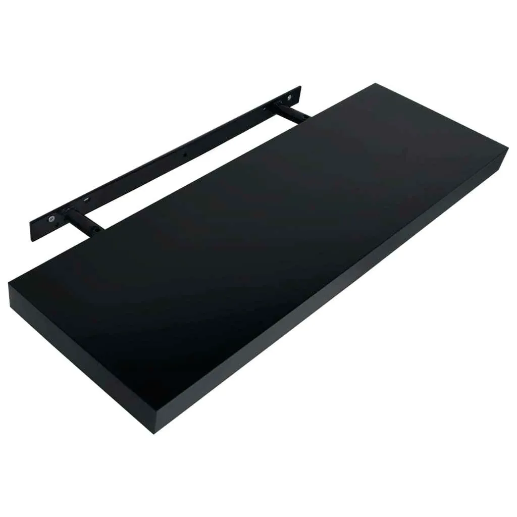 Mensole Ufficio vidaXL Nere 80x20x3,8 cm | Ordine e Design Moderno - 4