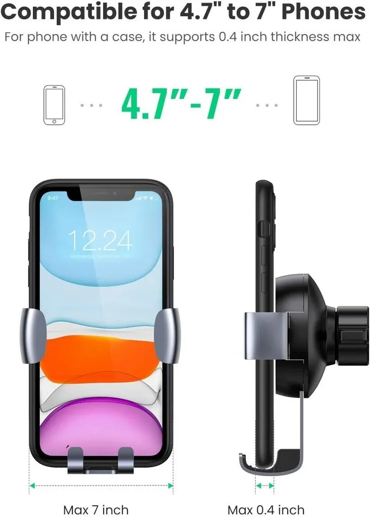 UGREEN 60343 Supporto per telefono da scrivania, regolabile, ini supporto per tablet per videochiaate, copatibile con iPhone 13 Pro ax, Galaxy S21 Ultra, S20 FE