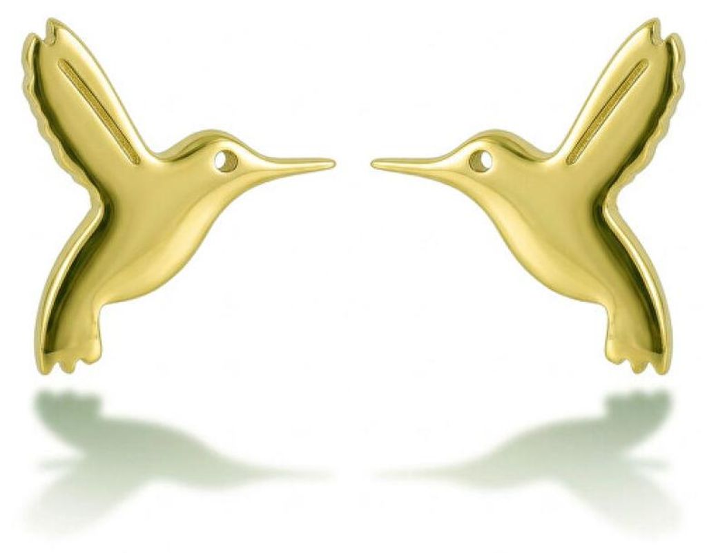 Original gold-plated earrings Hummingbird EWE260590G