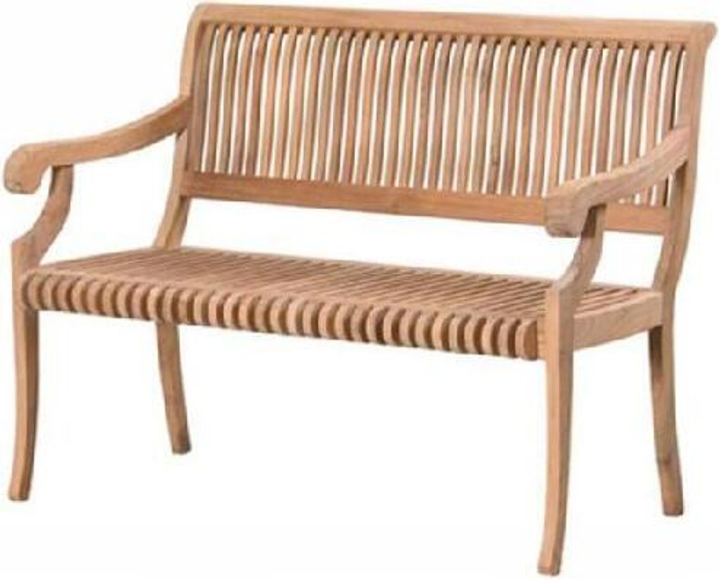 Teako Design Gartenbank Cremona Teakholz Massiv Wetterfest 180 cm
