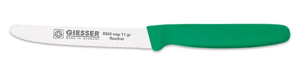 Giesser Universalmesser 11 cm Wellenschliff Grün