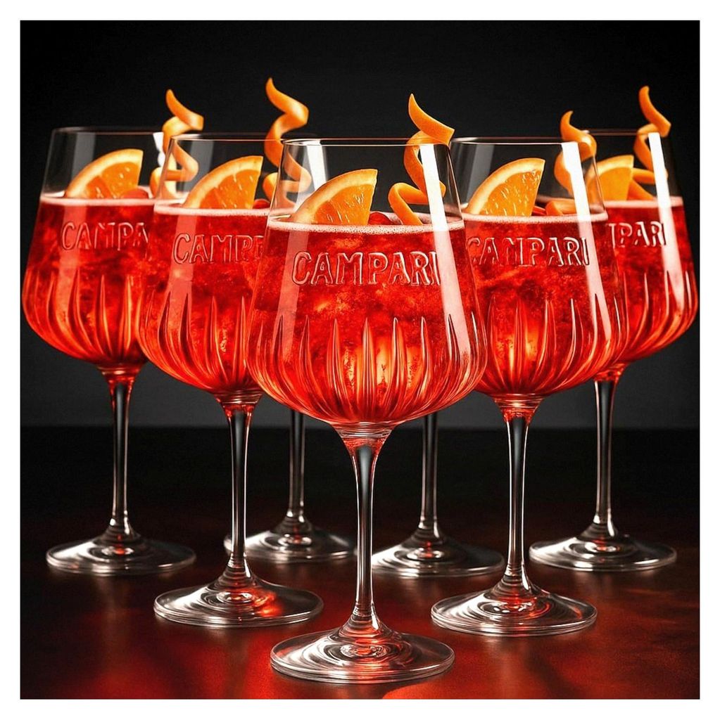 6er-Set elegante Aperitif- und Cocktailgläser – Ballonform mit hochwertigem Reliefdesign