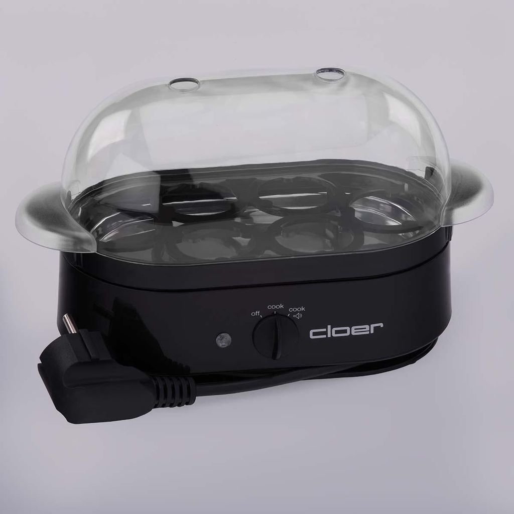 Cloer 6080 Eierkocher mit akustischer Fertigmeldung, 350 W, Produktbild 